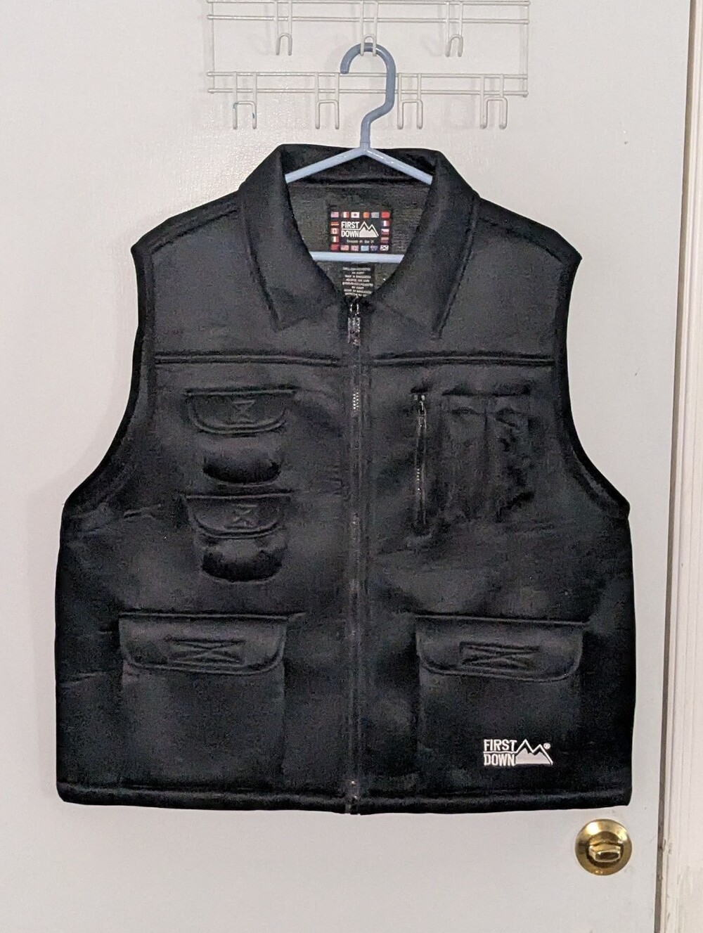 First Down Black Utility Vest XL